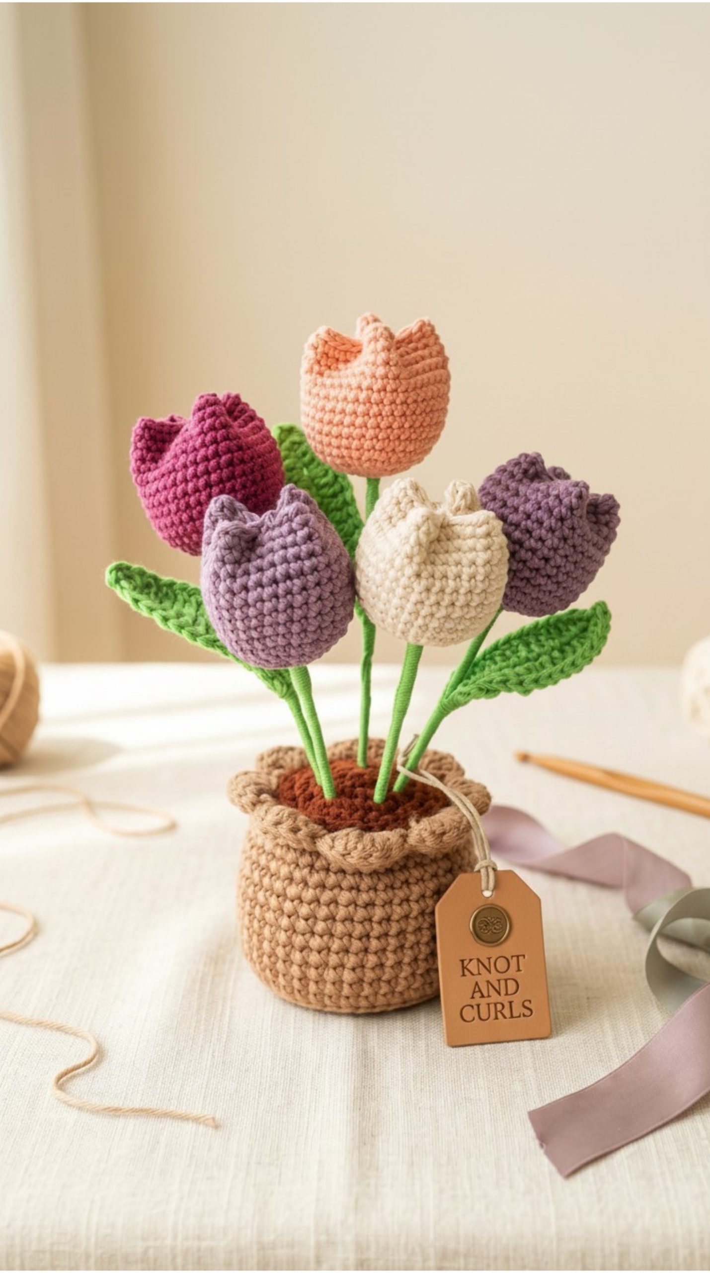 Crochet Tulip Pot